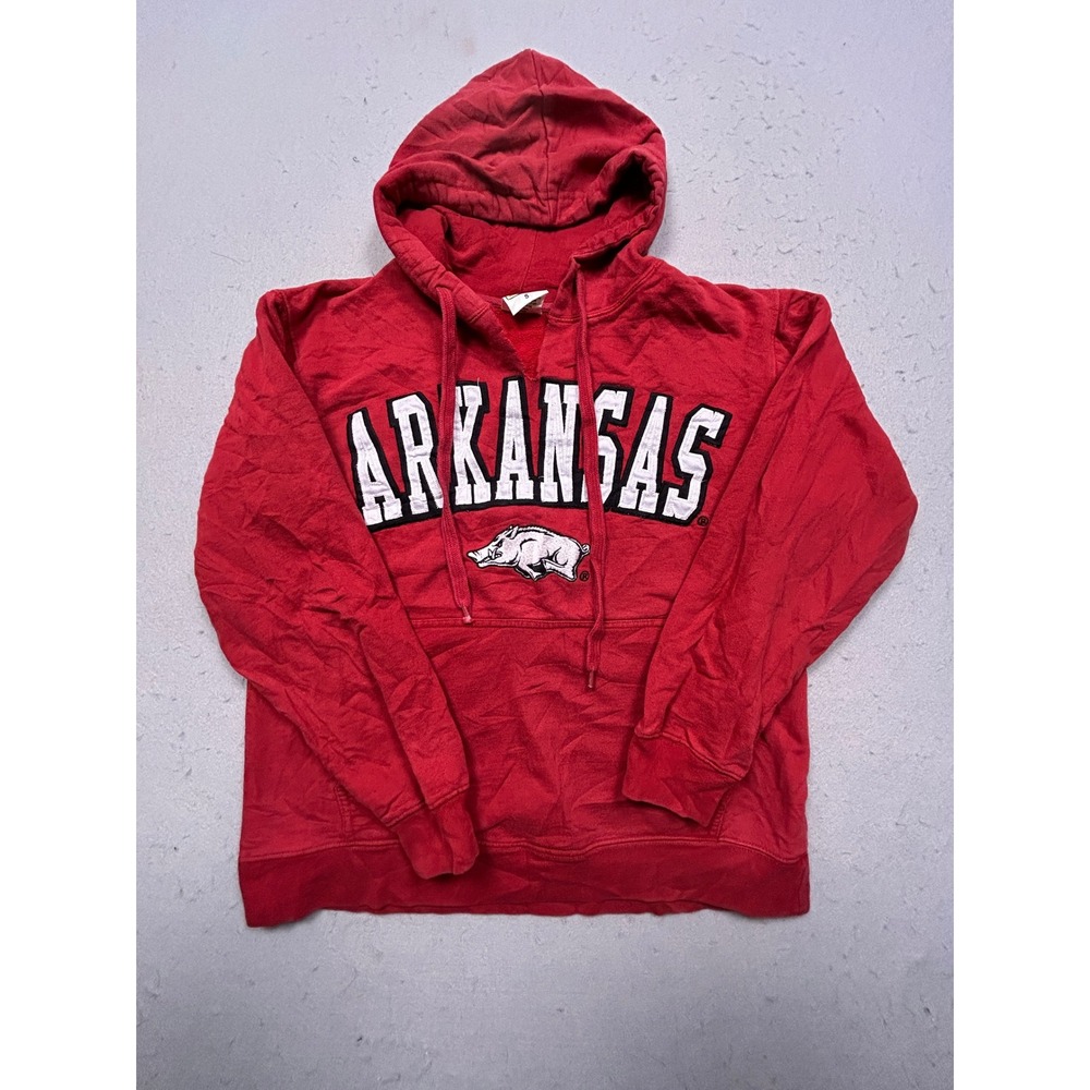 E5 Arkansas Razorbacks Hoodie Cotton Polyester Red S Mens